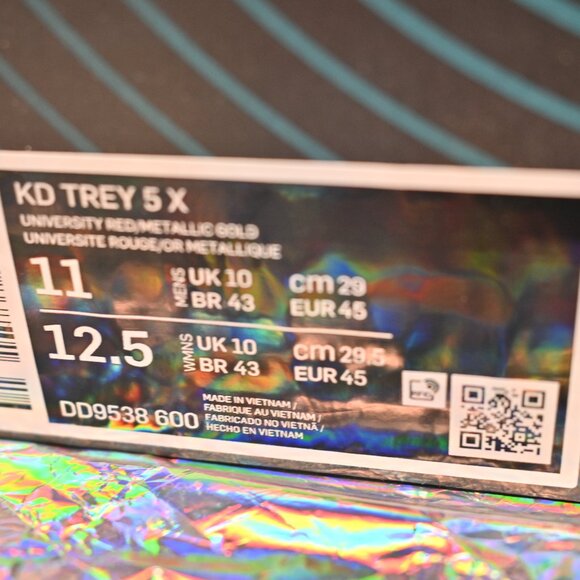 Nike KD Trey 5 X: University Red Metallic Gold main image 10
